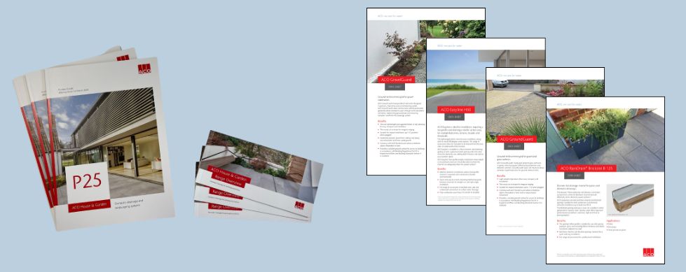 House and Garden brochures and product brochuressheets