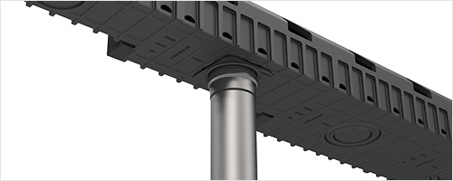 Connection from ACO KerbDrain BridgeDeck to ACO Stainless Steel Pipe