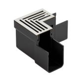 Corner Unit for ACO Threshold Drain with Stainless Steel Grating